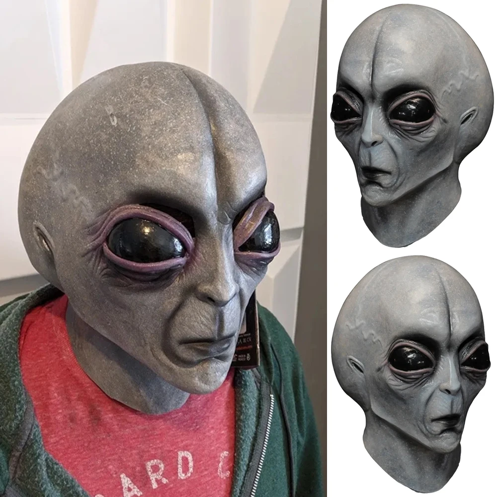UFO Alien Skull Mask - Deluxe Latex Cosplay Helmet for Halloween & Parties - $32 with Free Shipping Worldwide
