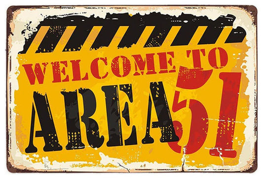 Welcome to Area 51 | Tin – Metal vintage decorative retro plate