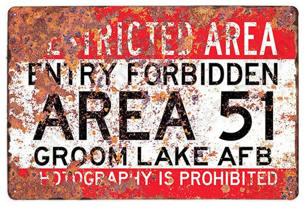 Area 51 – Groom Lake AFB | Tin – Metal vintage decorative retro plate