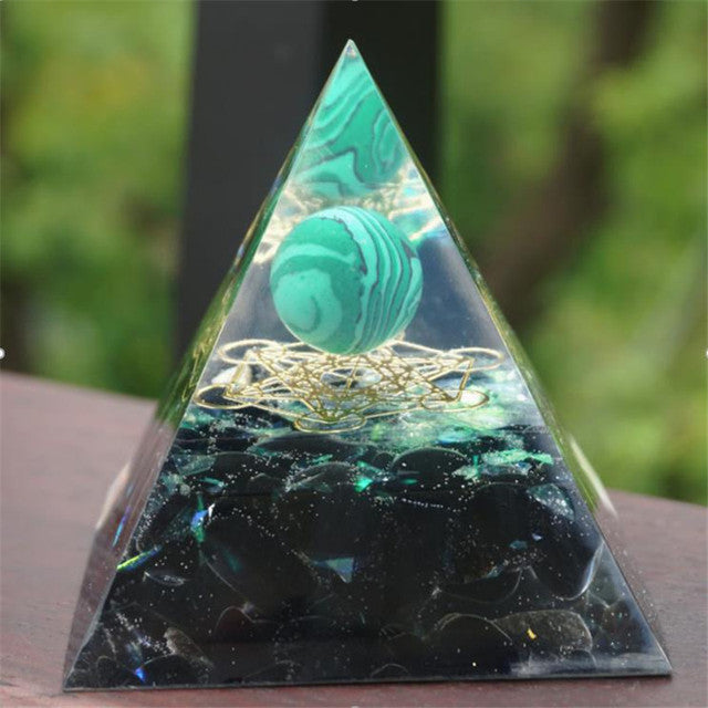 "Energize with Nature" - Natural Tiger Eye Orgonite Pyramid Healing Crystals